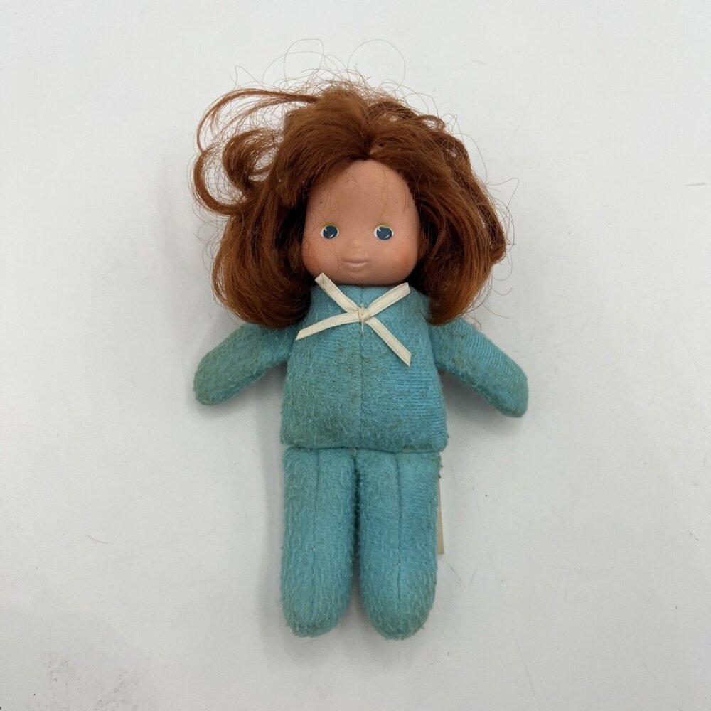 Vintage Fisher Price Forget-Me-Not Rosie Red Hair Doll Blue Cloth Body & Brush